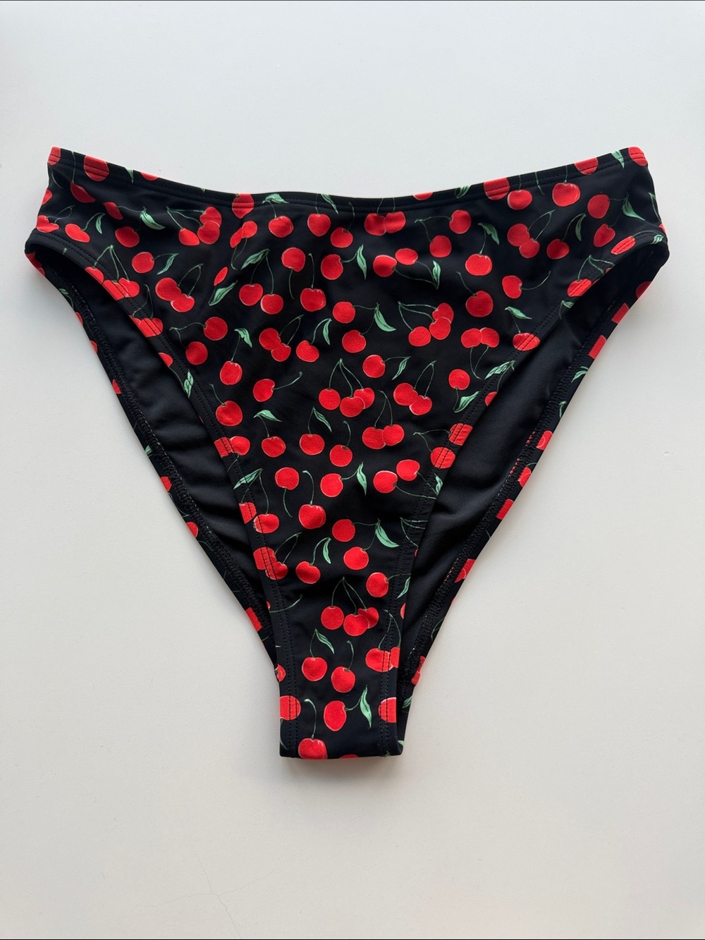 NWOT Good American black Cherry Print Bikini Bottoms